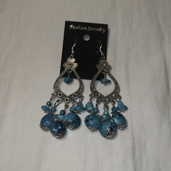 Vintage bead tassel drop earrings - Picture 1 of 2